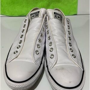 Converse Ctas Slip On Men’s Shoes  White /black Size 9 Men 11 Women